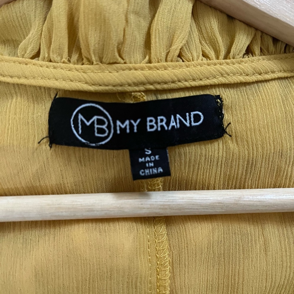 Mustard Yellow Ruffle Top - Picture 2 of 2
